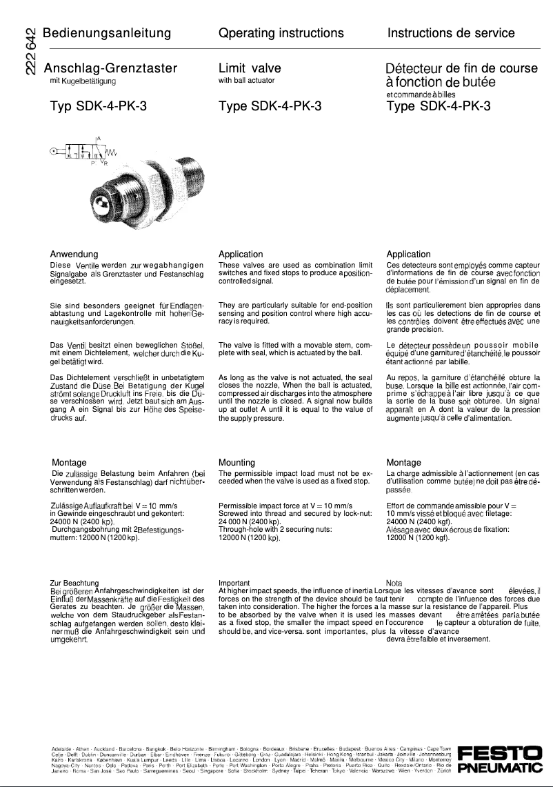 Image de la première page du manuel de l'appareil SDK-4-PK-3