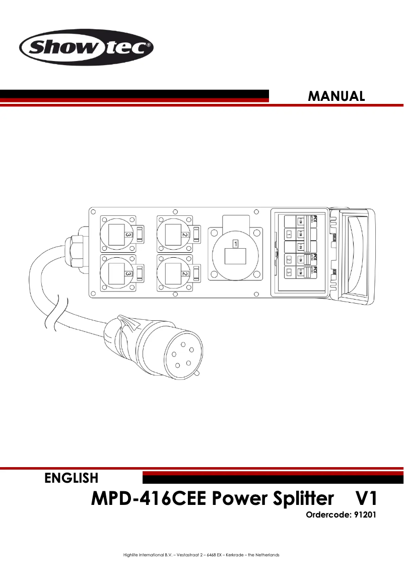 Image de la première page du manuel de l'appareil MPD-416CEE Power Splitter