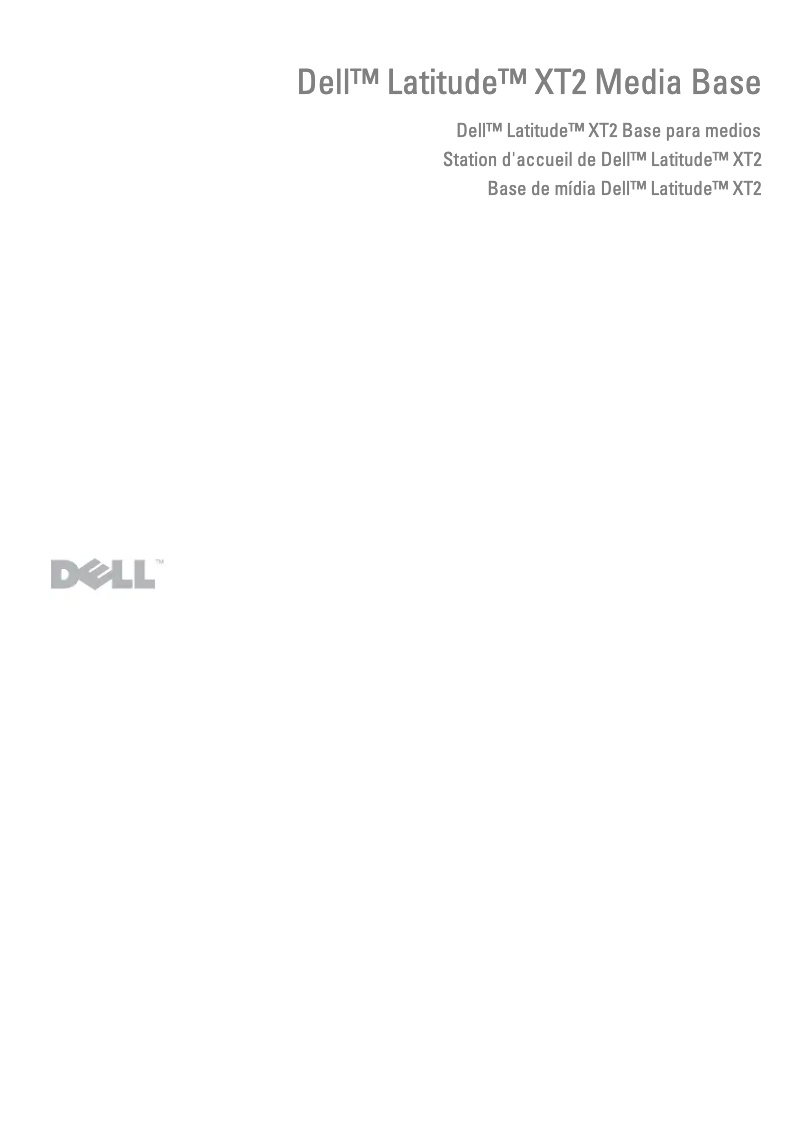 Page 1 de la notice Guide d'installation Dell Latitude XT2