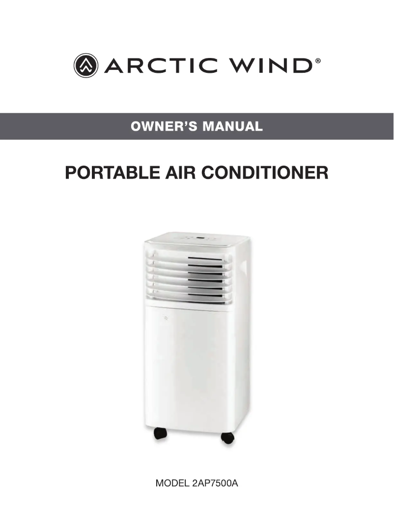 Page 1 de la notice Manuel utilisateur ARCTIC WIND 2AP7500A