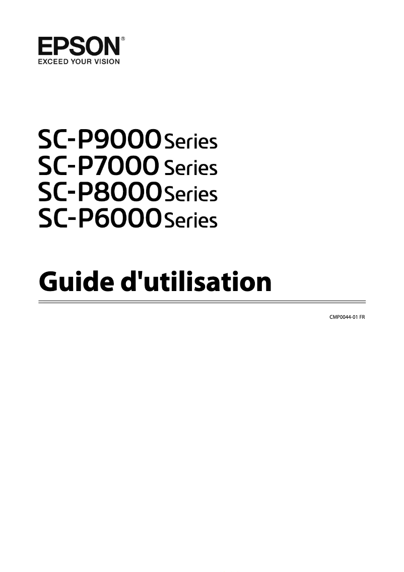 Imagen de la primera página del manual del dispositivo SC-P8000