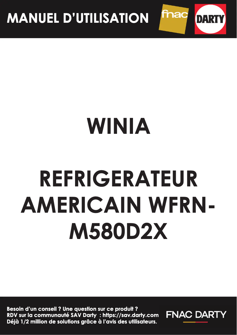 Image de la première page du manuel de l'appareil WFRN-M580D2X