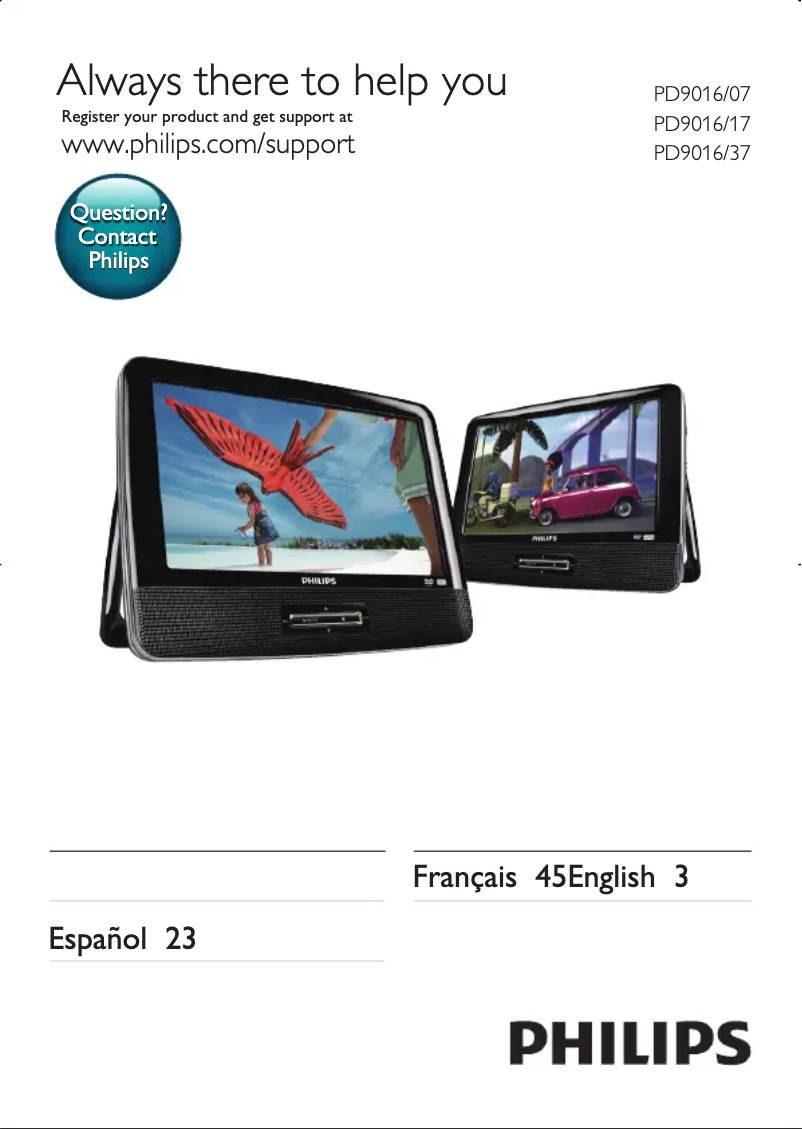 Image de la première page du manuel de l'appareil PD9016