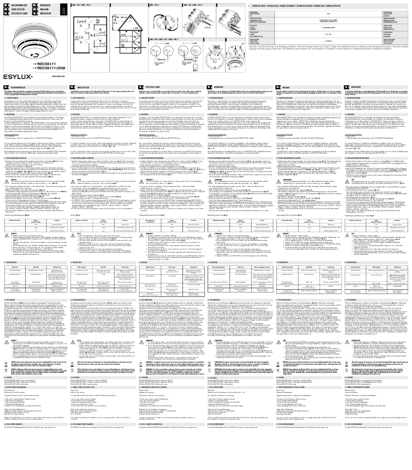 Page 1 de la notice Manuel utilisateur Esylux PROTECTOR K