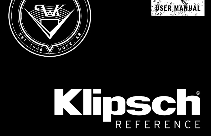 Page n°1 - Manuel utilisateur Klipsch R-14 15M