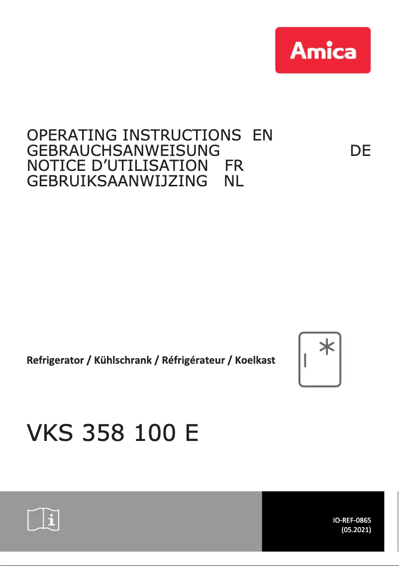 Page 1 de la notice Manuel utilisateur Amica VKS 358 100 E