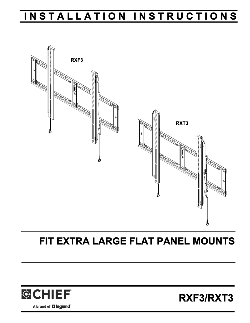 Page 1 de la notice Manuel utilisateur Chief RXF3