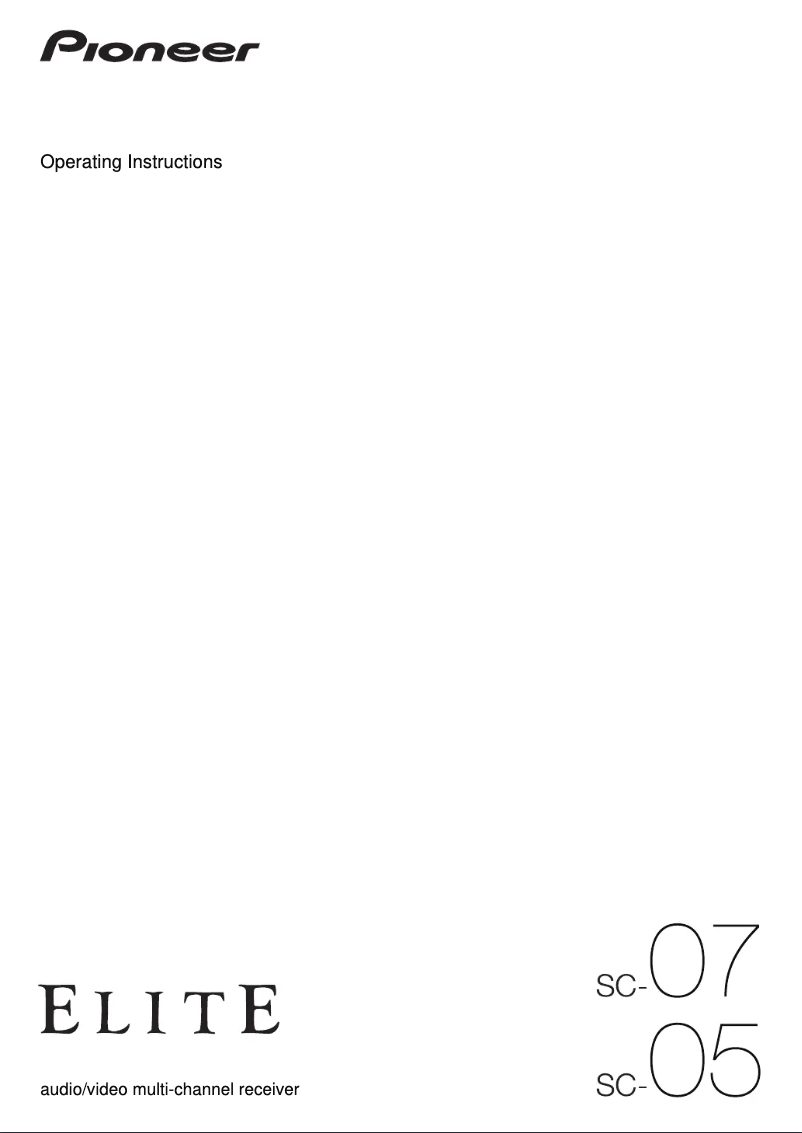 Image de la première page du manuel de l'appareil Elite SC-05
