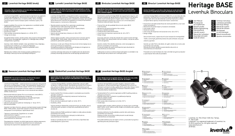 Page 1 de la notice Manuel utilisateur Levenhuk Heritage Base