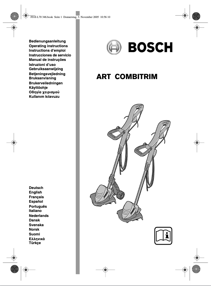 Image de la première page du manuel de l'appareil ART 26 Combitrim