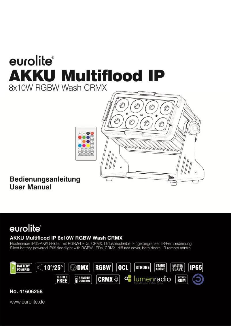 Page n°1 - Manuel utilisateur Eurolite Multiflood IP