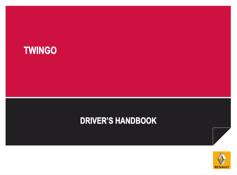 Image de la première page du manuel de l'appareil Twingo (2013)