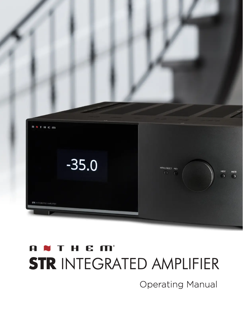 Image de la première page du manuel de l'appareil STR Integrated Amplifier