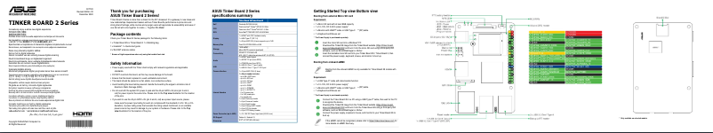 Page 1 de la notice Manuel utilisateur Asus Tinker Board 2