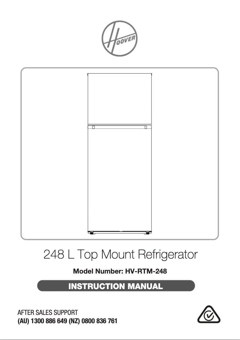 Image de la première page du manuel de l'appareil HV-RTM248