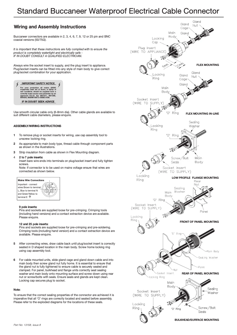 Page 1 de la notice Manuel utilisateur Bulgin PX0739/S