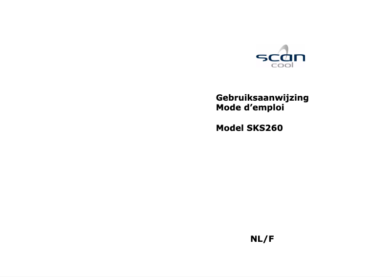 Page n°1 - Manuel utilisateur Scancool SKS260
