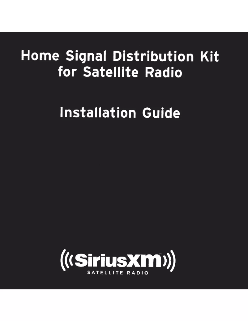 Page 1 de la notice Manuel utilisateur SiriusXM SXHA1