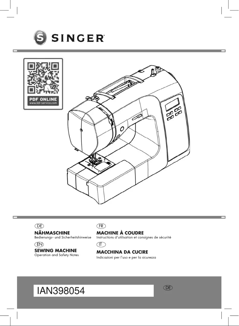 Page 1 de la notice Manuel utilisateur Singer C620L