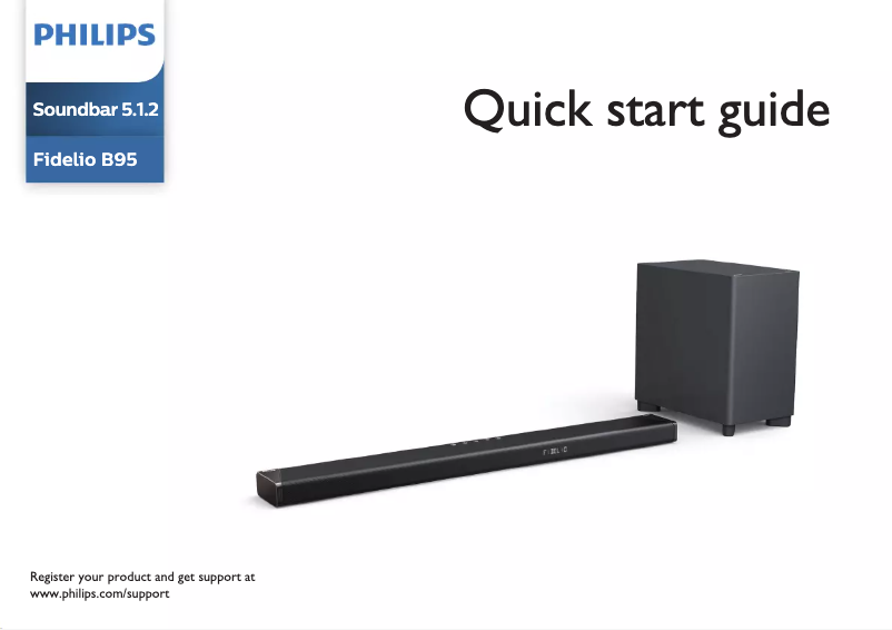 Page 1 de la notice Guide de démarrage rapide Philips B95