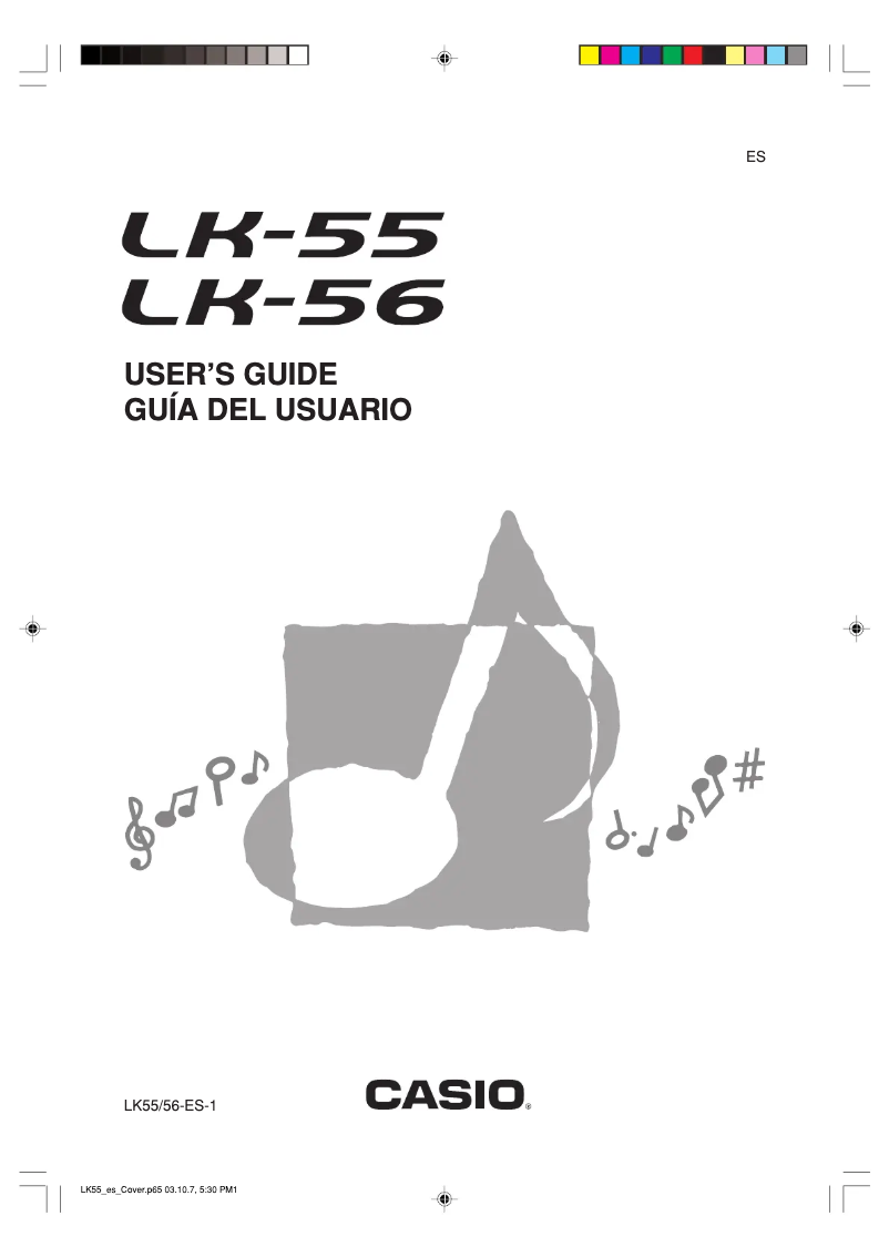 Page 1 of the manual User Manual Casio LK-56