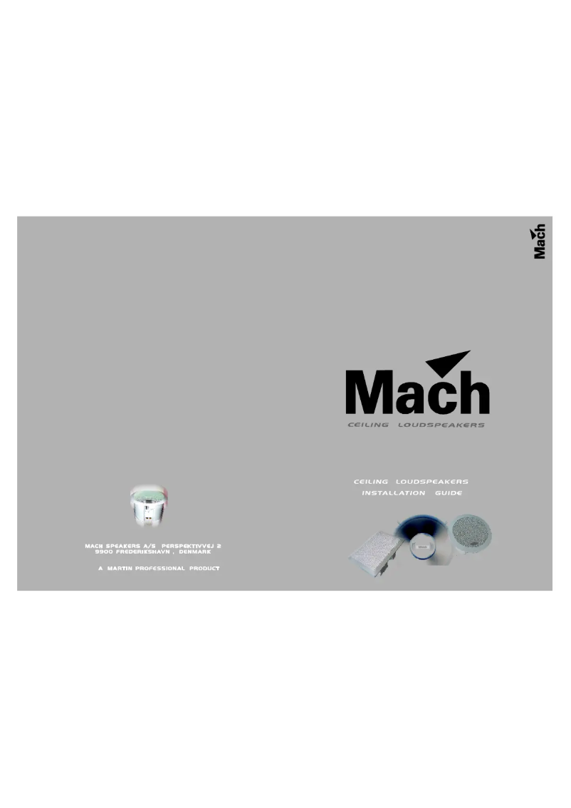 Page 1 de la notice Manuel utilisateur Martin Mach CS8