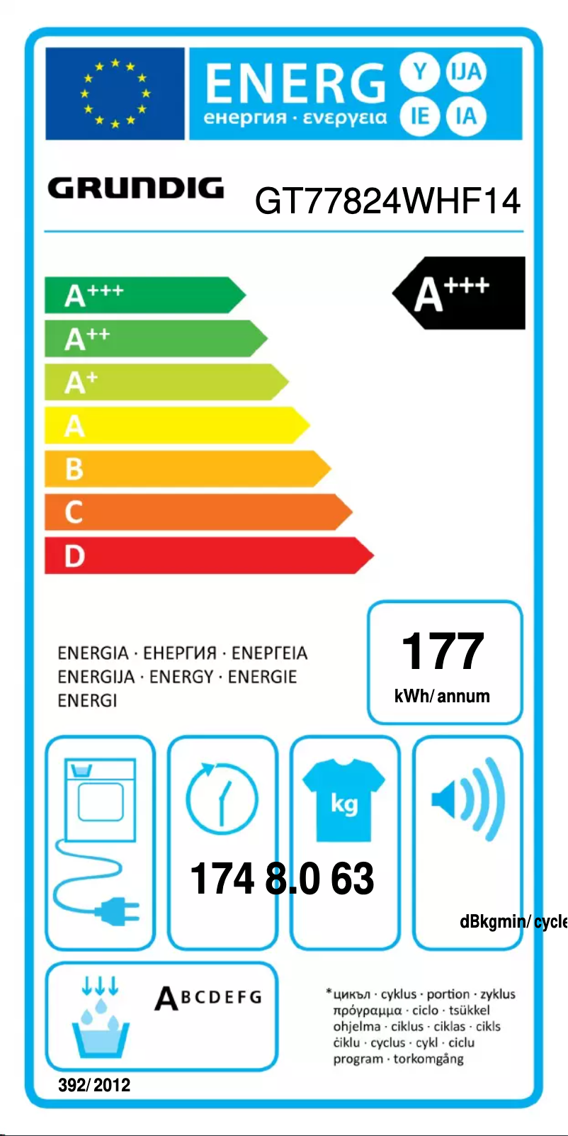 Image de la première page du manuel de l'appareil GT77824WHF14