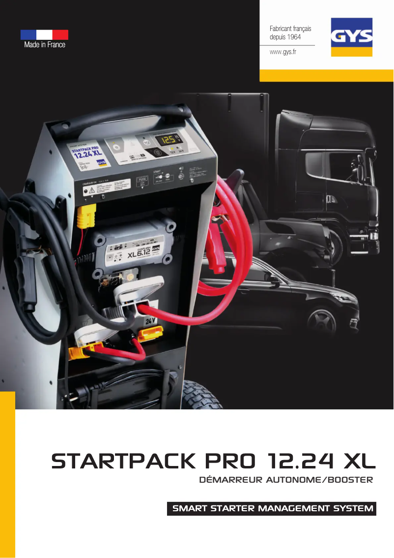 Page 1 de la notice Brochure GYS Startpack PRO 12.24V XL