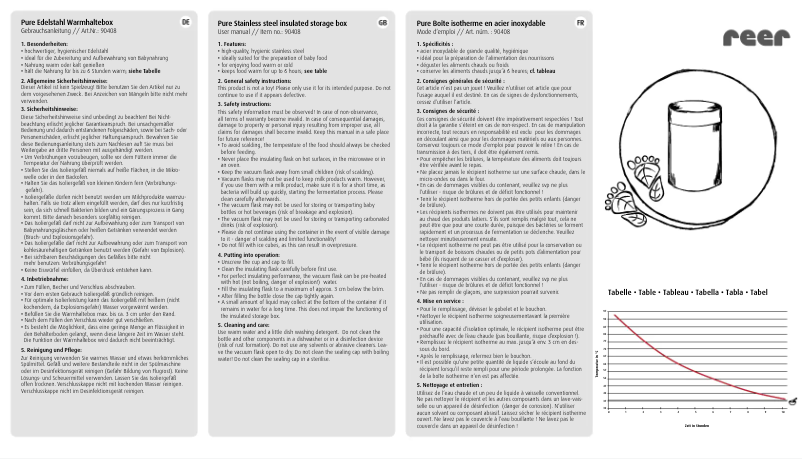 Image de la première page du manuel de l'appareil 90408