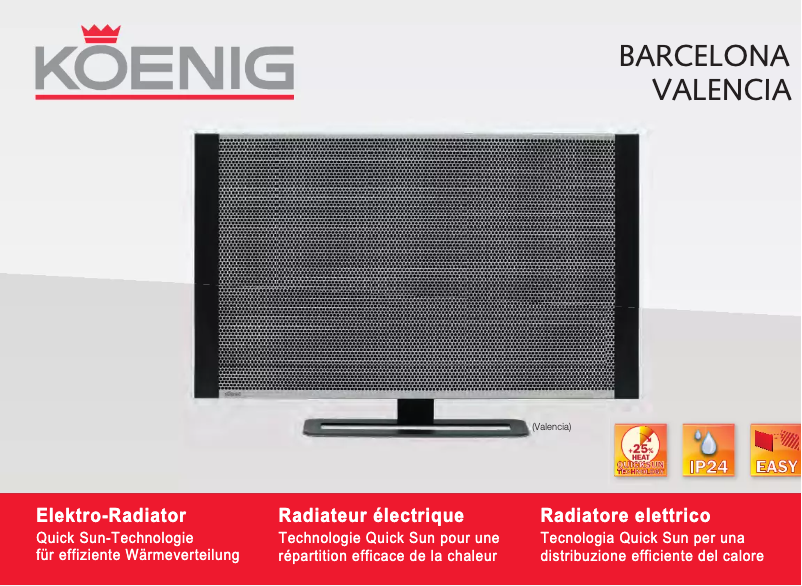 Page 1 de la notice Manuel utilisateur Koenig B06126