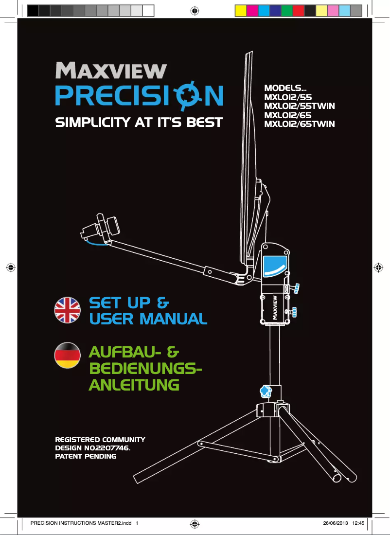 Página 1 del manual Manual de usuario Maxview Precision MXL012-55