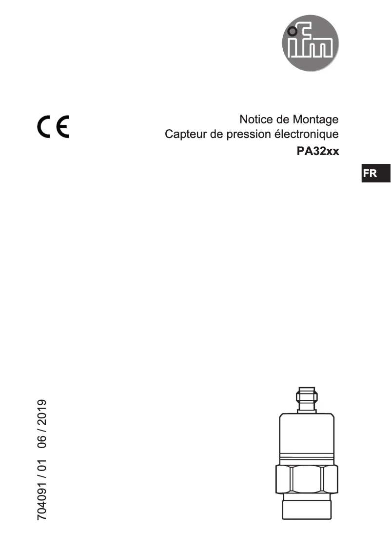 Page 1 de la notice Manuel utilisateur IFM PA3220