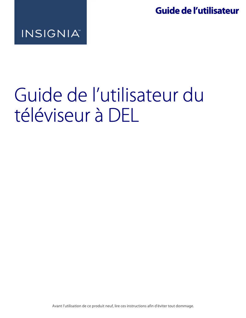 Image de la première page du manuel de l'appareil NS-43N101NA24