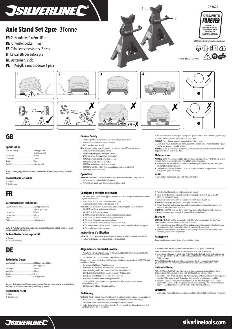 Page n°1 - Manuel utilisateur Silverline 763620