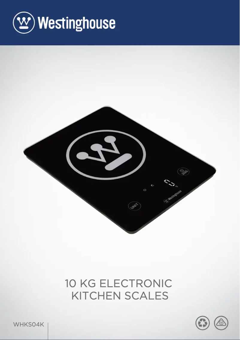 Page n°1 - Manuel utilisateur Westinghouse WHKS04K