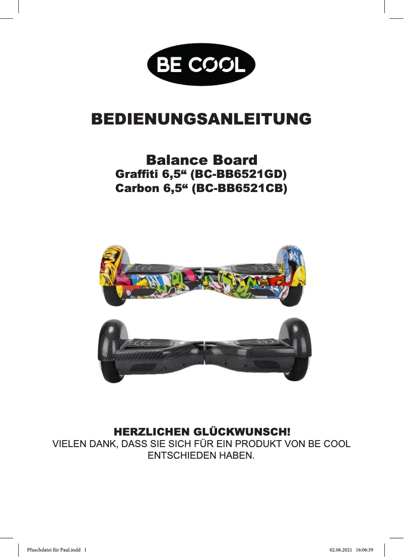 Page 1 de la notice Manuel utilisateur Be Cool BC-BB6521GD