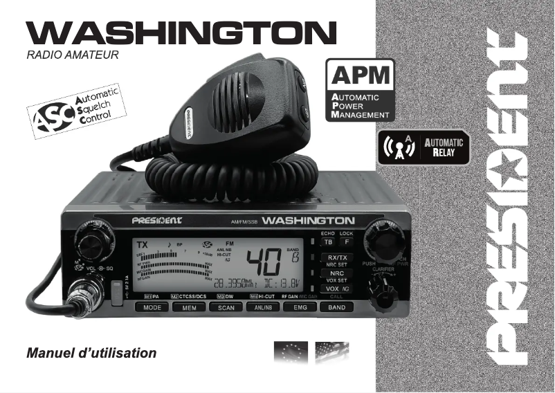 Page 1 de la notice Manuel utilisateur President Washington