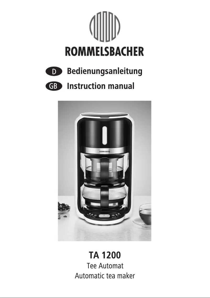 Image de la première page du manuel de l'appareil TA 1200