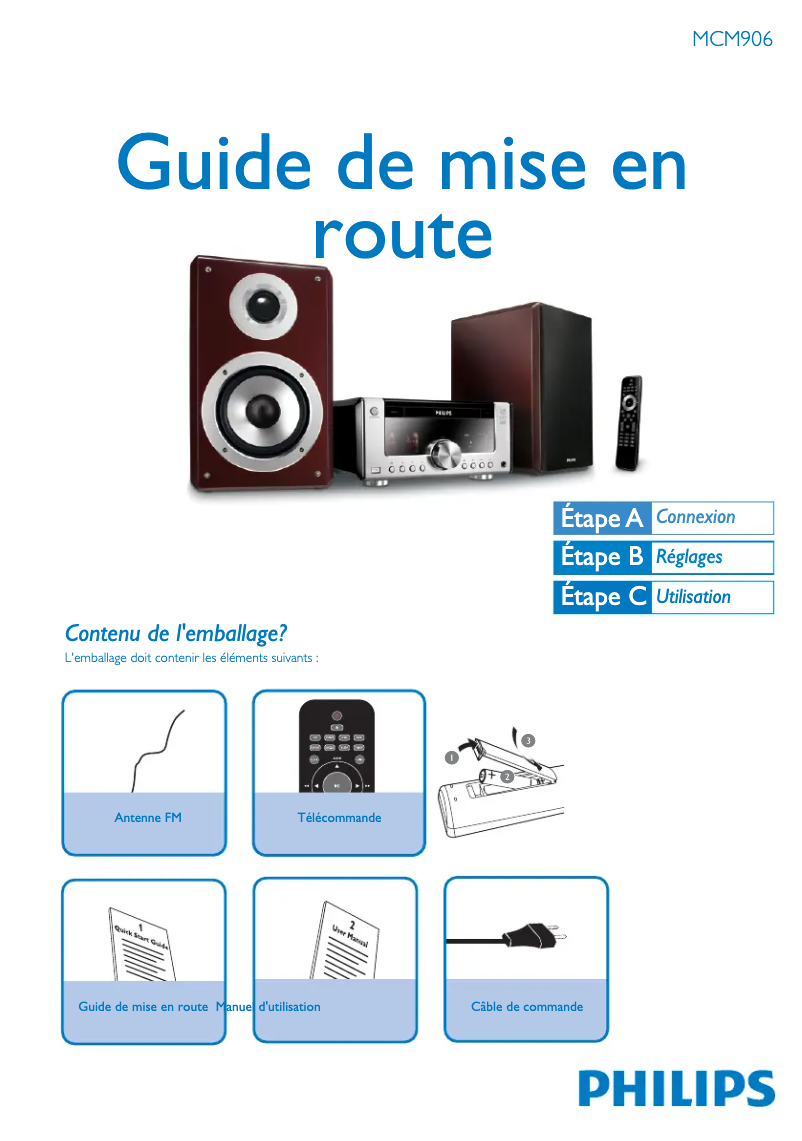 Página 1 del manual Guía de inicio rápido Philips Heritage Audio MCM906