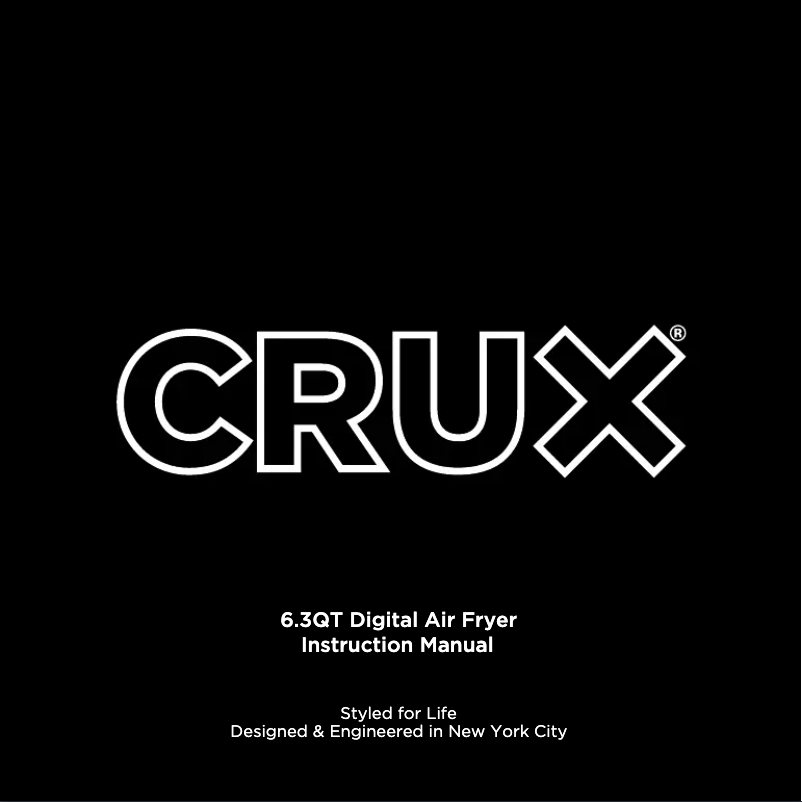 Image de la première page du manuel de l'appareil 6.3QT Digital Air Fryer