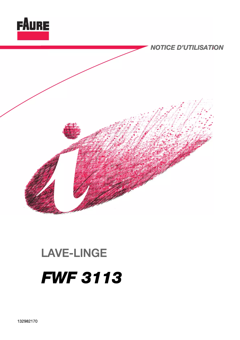 Image de la première page du manuel de l'appareil FWF3113