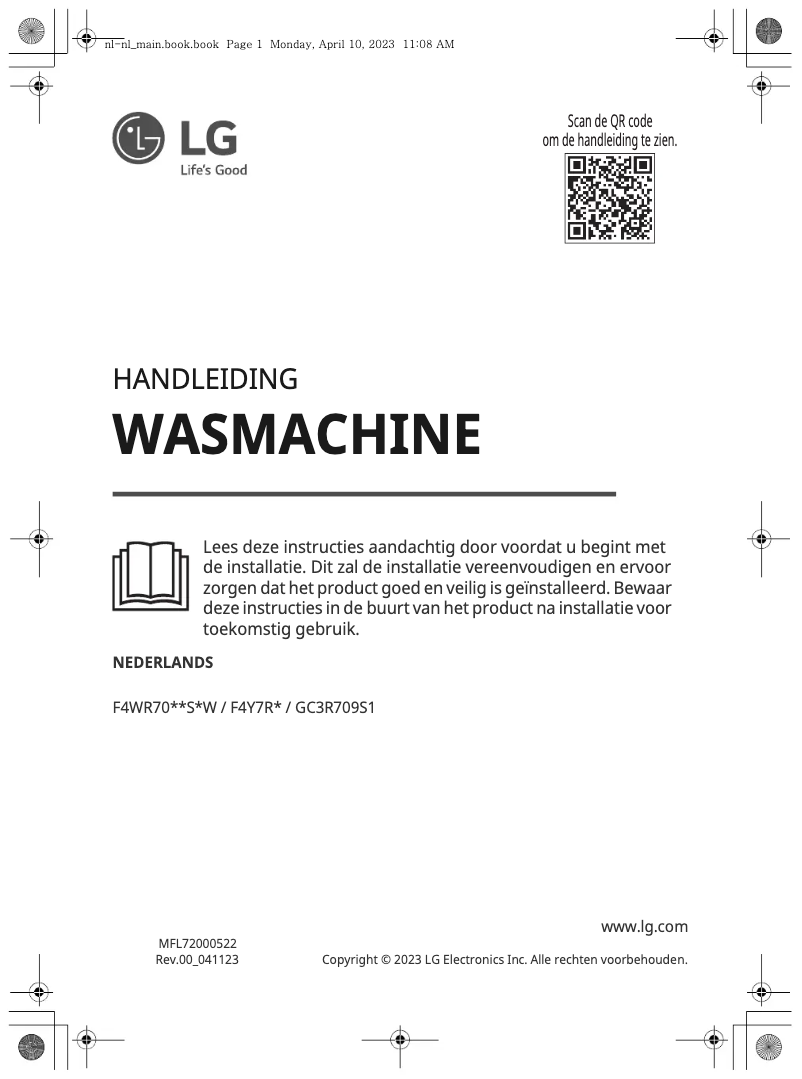 Page 1 of the manual User Manual LG GC3R709S1