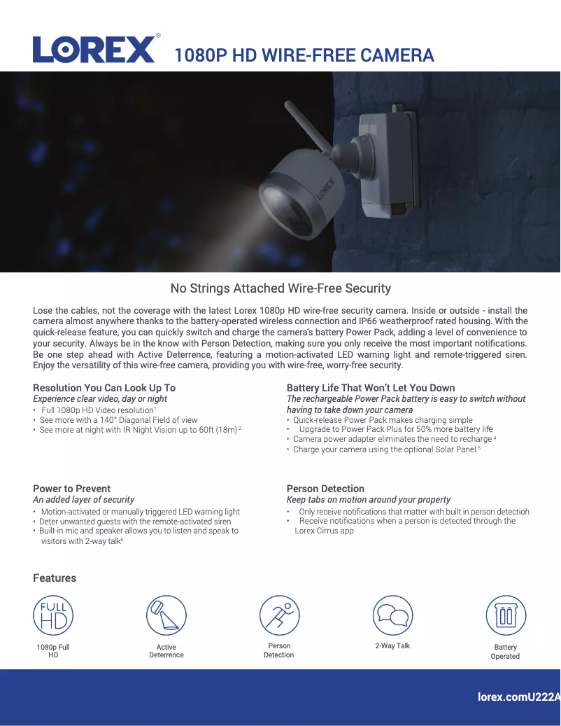 Image de la première page du manuel de l'appareil U222AA