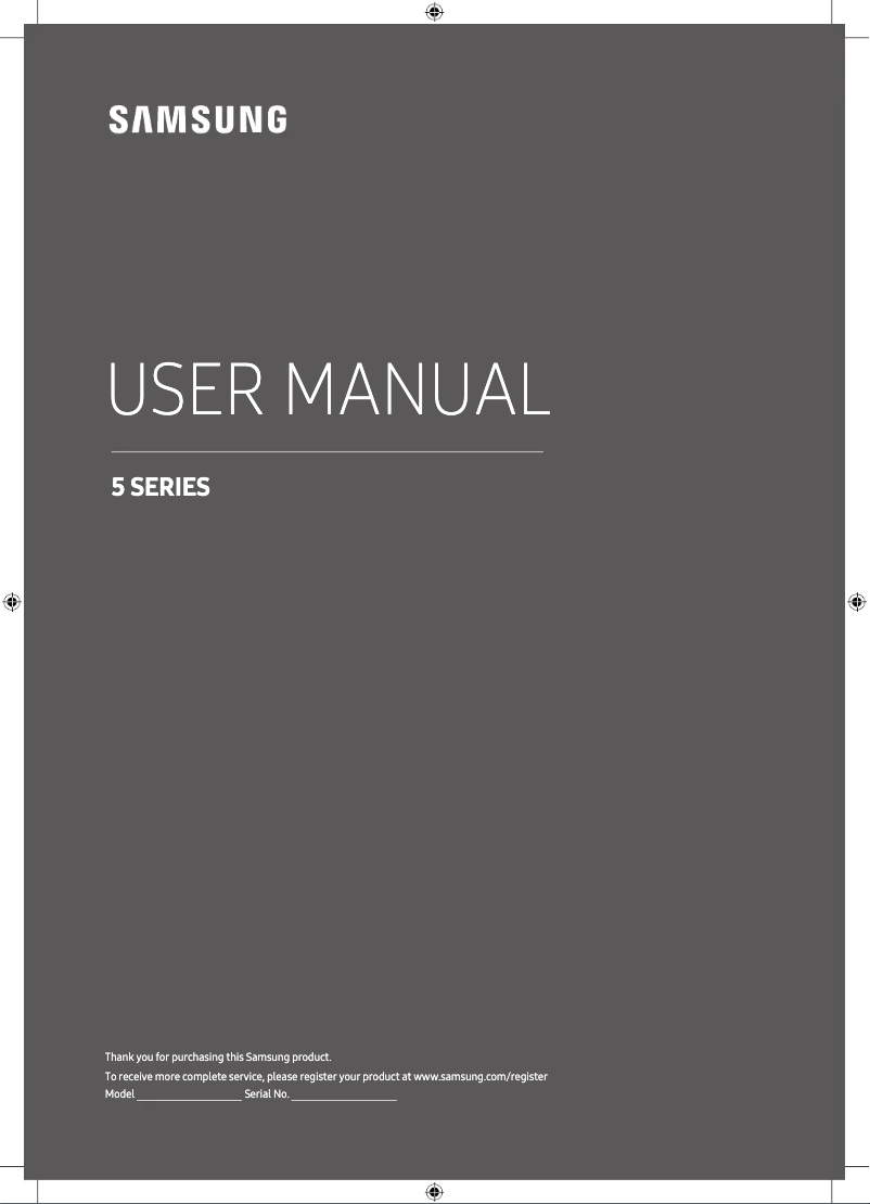 Page 1 de la notice Manuel utilisateur Samsung UE49M5005AW