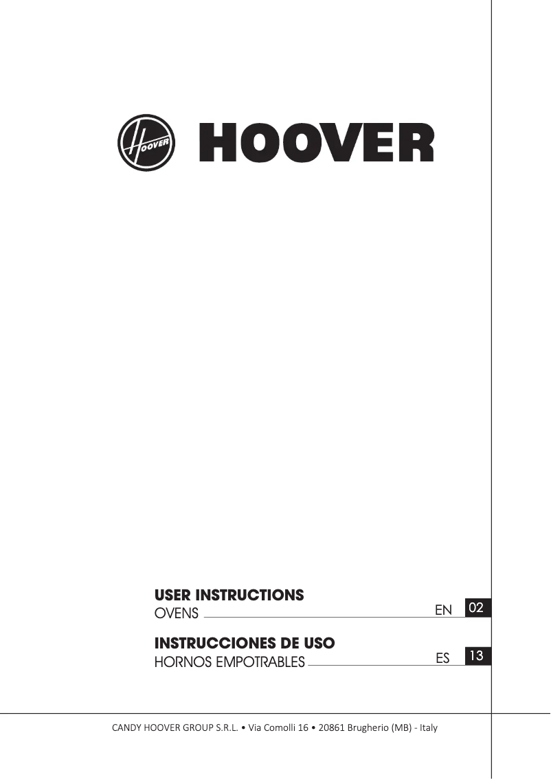 Page n°1 - Mode d'emploi Hoover H-OVEN 300 HOC3358IN WIFI