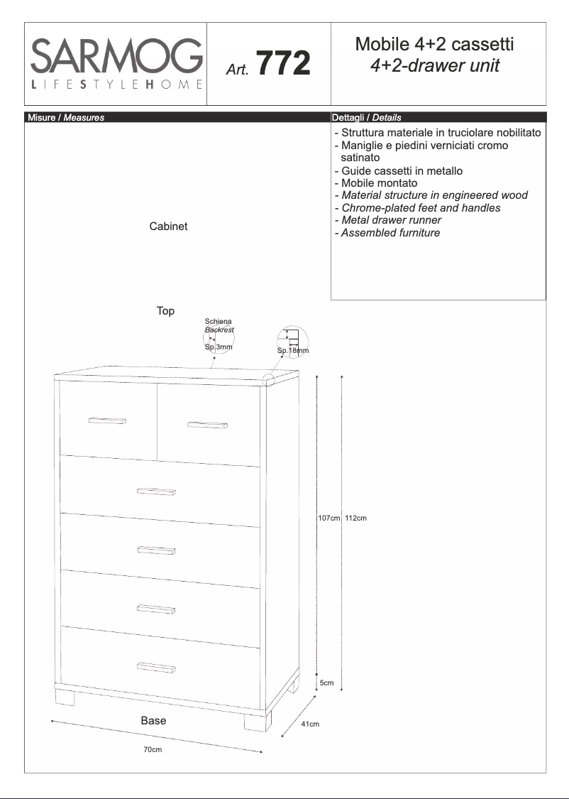 Image de la première page du manuel de l'appareil A772BFBF