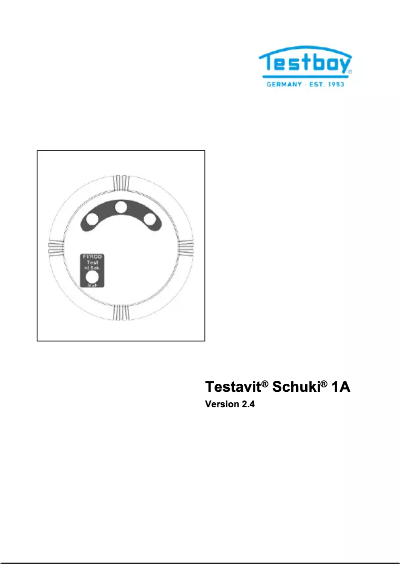Page 1 de la notice Manuel utilisateur Testboy Testavit Schuki 1A