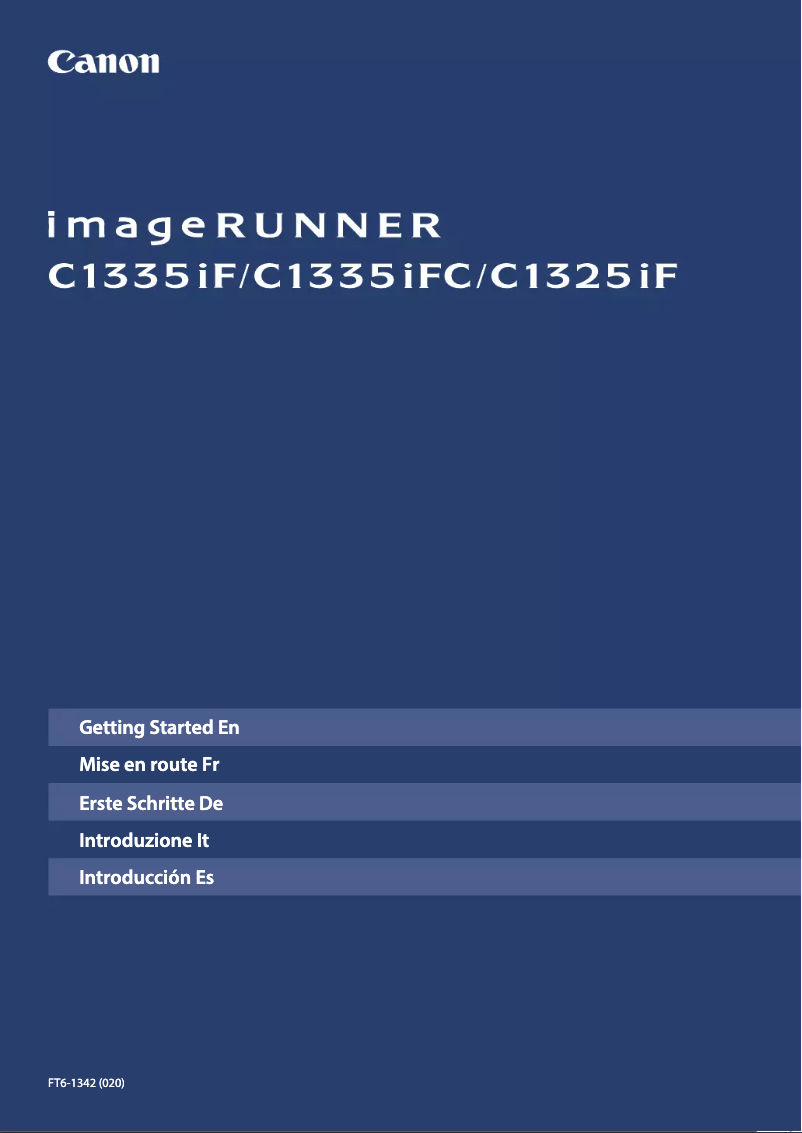 Page 1 de la notice Manuel utilisateur Canon imageRUNNER C1335iFC