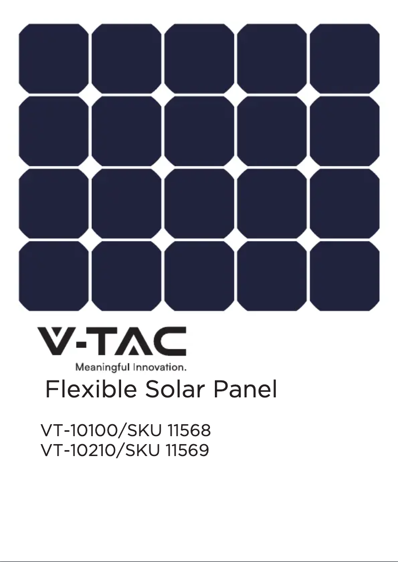 Page 1 de la notice Manuel utilisateur V-TAC VT-10100