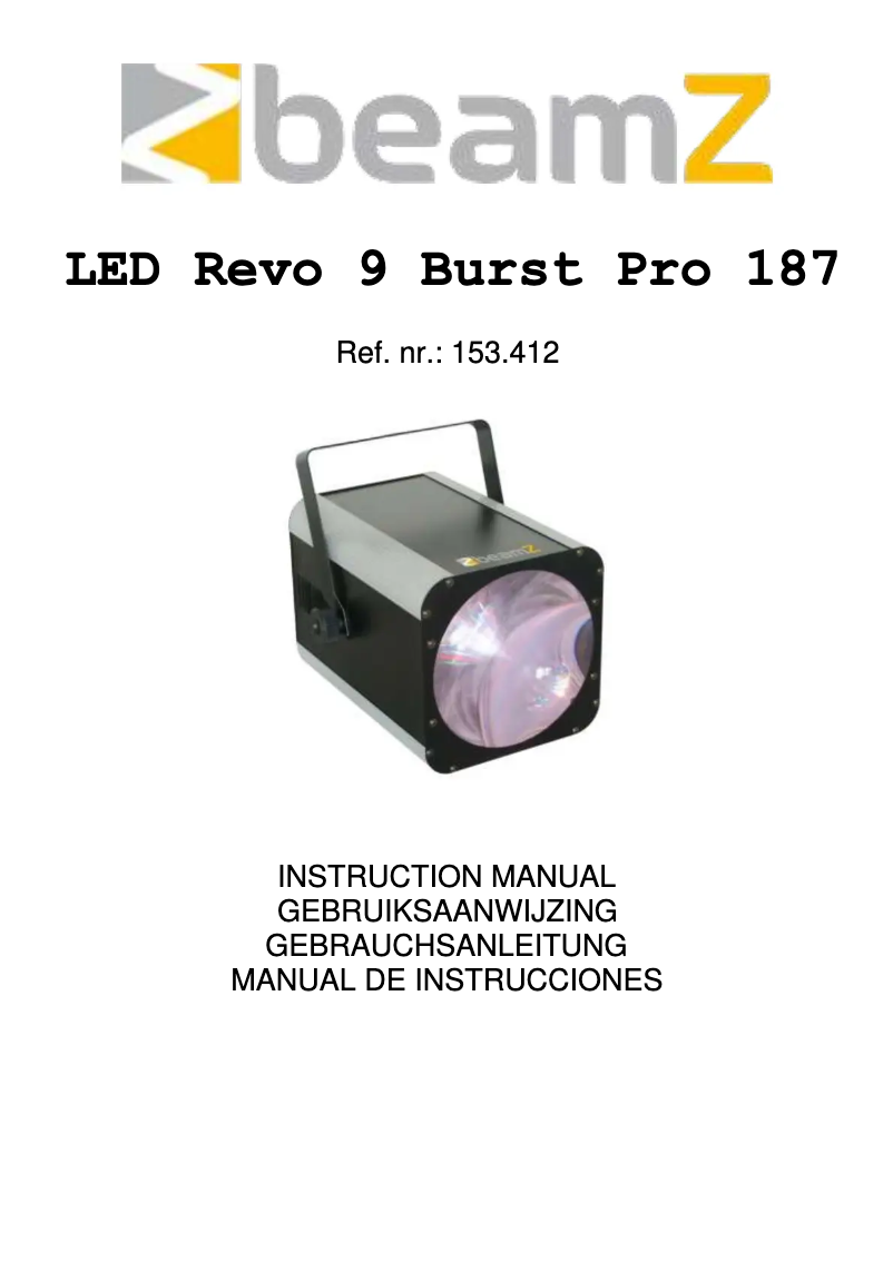 Page n°1 - Manuel utilisateur BeamZ Revo 9 Burst Pro 153.412